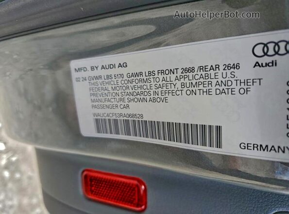 WAUC4CF53RA068528 2024 AUDI S5 Зеленый Вид подкапотного пространства