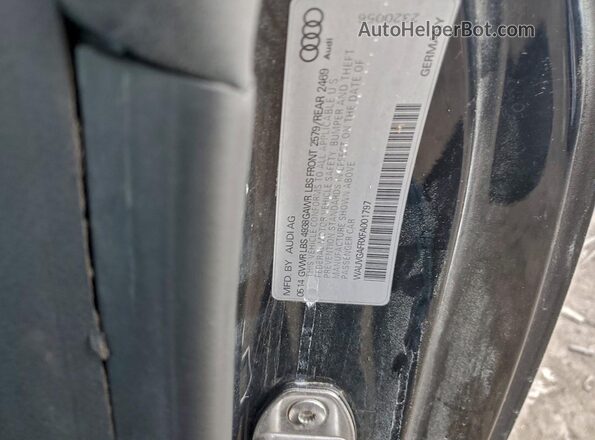 WAUD2AFR2GA016208 2016 AUDI OTHER Черный Вид наклейки с VIN-кодом