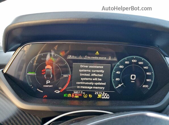 WAUEJBFWXN7006488 2022 AUDI E-TRON Белый Вид щитка приборов