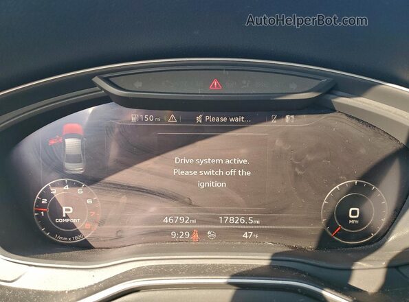 WAUENAF47KA053473 2019 AUDI OTHER Silver Vista del cuadro de instrumentos