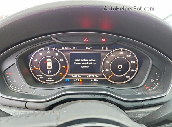 WAUENCF52JA016916 2018 AUDI OTHER Бордовый Вид щитка приборов