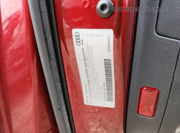 WAUENCF52JA016916 2018 AUDI OTHER Бордовый Вид подкапотного пространства