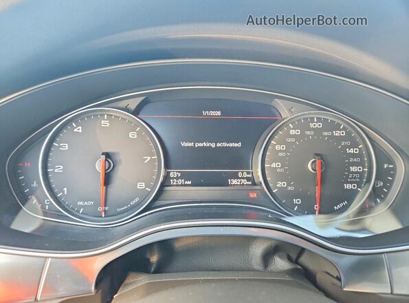 WAUG3AFC2JN016974 2018 AUDI OTHER Белый Вид щитка приборов