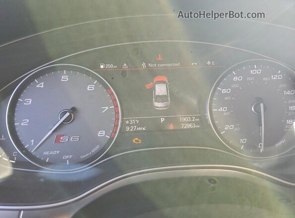 WAUH2AFC7GN096966 2016 AUDI S6 Серебряный Вид щитка приборов