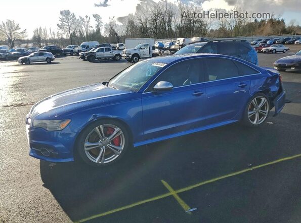 WAUHFAFC4HN067639 2017 AUDI S6 Синий Передняя левая четверть