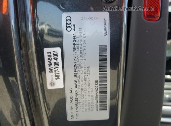 WAUP4AF59MA022328 2021 AUDI S5 Gray Widok komory silnika