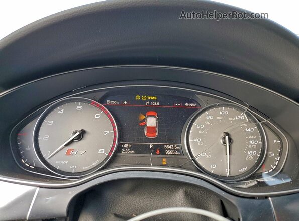 WAUW2BFC2GN016938 2016 AUDI S7 White ხელსაწყოთა პანელის ხედი