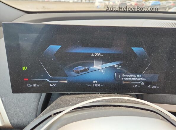 WB523CF00PCM73863 2023 BMW IX Black Instrument cluster view