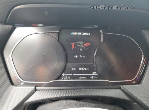 WBA13AL0XL7G11209 2020 BMW M2 Black Вид щитка приладів