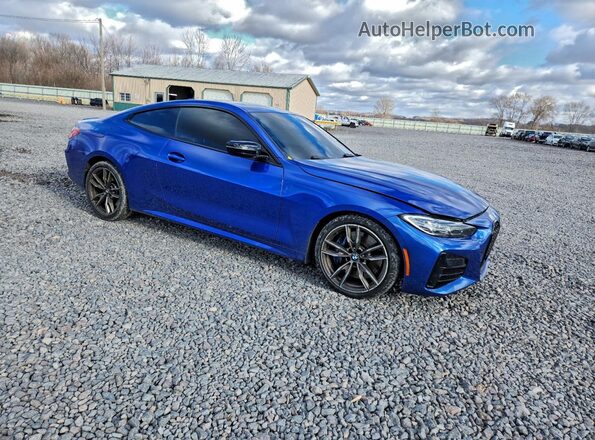 WBA13AR04MCG09469 2021 BMW M4 Blue Front right