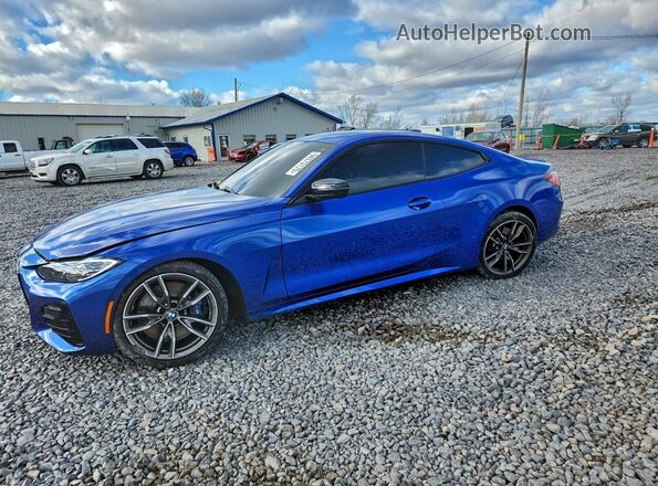 WBA13AR04MCG09469 2021 BMW M4 Blue Front left
