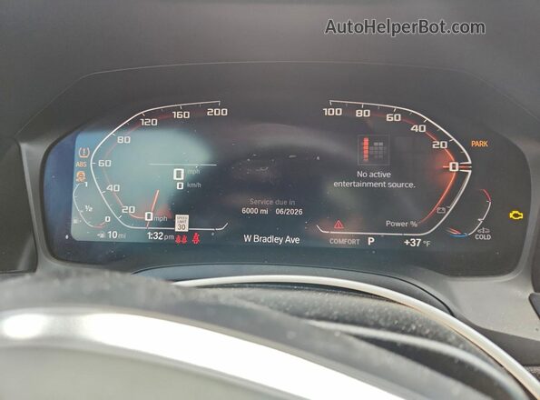 WBA13AR04MCG09469 2021 BMW M4 Blue Instrument cluster view