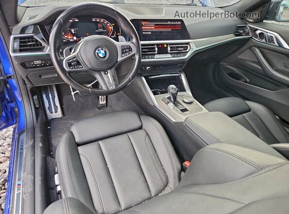 WBA13AR04MCG09469 2021 BMW M4 Blue Dashboard view
