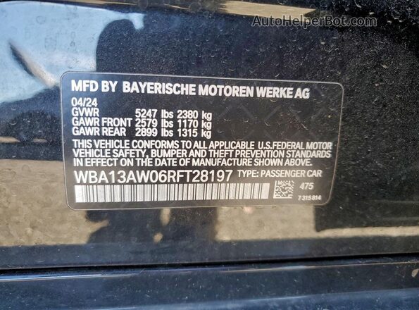 WBA13AW06RFT28197 2024 BMW M4 Черный Вид подкапотного пространства