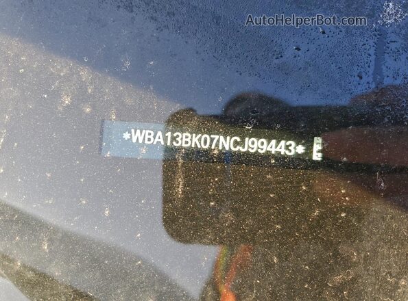 WBA13BK07NCJ99443 2022 BMW M5 Черный Вид наклейки с VIN-кодом