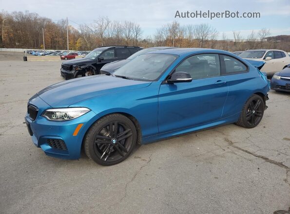 WBA2J5C02M7J45646 2021 BMW M2 Синий Передняя левая четверть