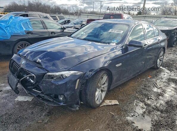 WBA5B3C50GG260163 2016 BMW 5 SERIES Blue Przód lewy
