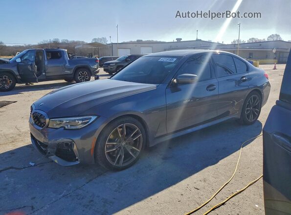 WBA5U7C09LFH48147 2020 BMW M3 Gray წინა მარცხენა ხედი სამი მეოთხედიდან