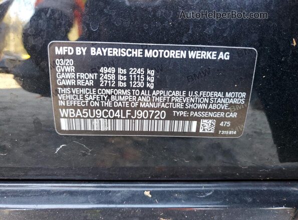 WBA5U9C04LFJ90720 2020 BMW M3 Черный Вид подкапотного пространства