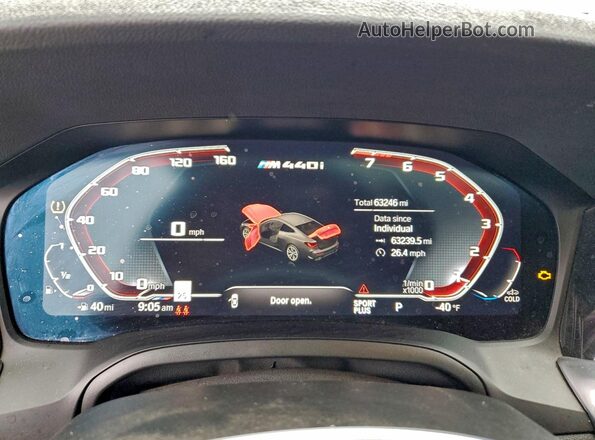 WBA83AP02PCM02193 2023 BMW M4 Blue Widok zestawu wskaźników