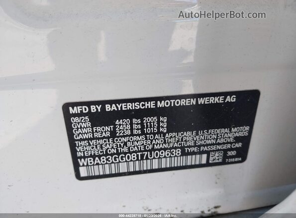 WBA83GG08T7U09638 2026 BMW OTHER White Շարժիչի բաժամունքի տեսք
