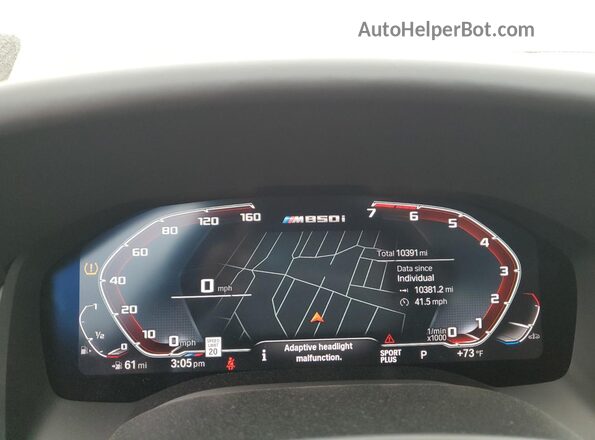 WBAGV8C0XSCT85219 2025 BMW M8 Бордовый Вид щитка приборов