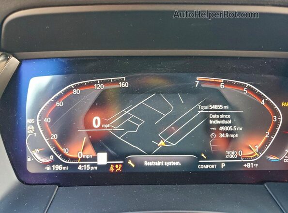 WBAHF3C55KWW41703 2019 BMW Z4 Белый Вид щитка приборов