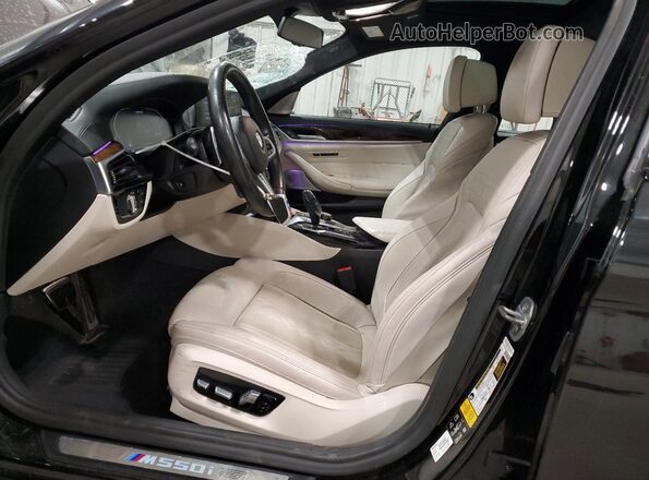 WBAJS7C09LBN96055 2020 BMW M5 Black Widok wnętrza z przodu