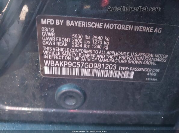 WBAKP9C57GD981203 2016 BMW 5 SERIES Black Widok komory silnika