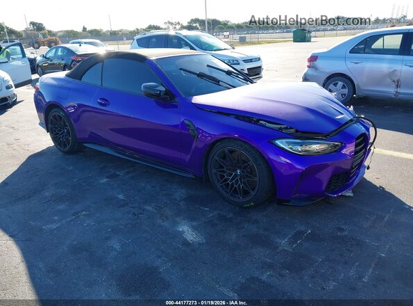 WBS33BA06RCR85343 2024 BMW M4 Фиолетовый Передняя правая четверть