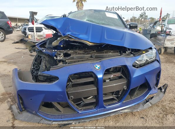 WBS43AY01RFT55538 2024 BMW M3 Синий Вид задней части салона