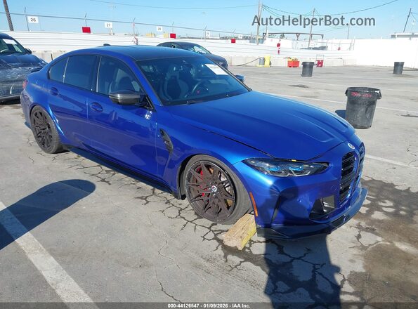 WBS43AY07NFN16159 2022 BMW M3 Blue Przód prawy