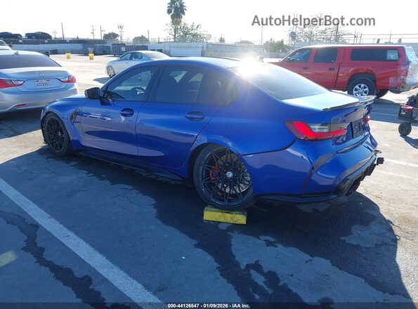 WBS43AY07NFN16159 2022 BMW M3 Blue Tył lewy