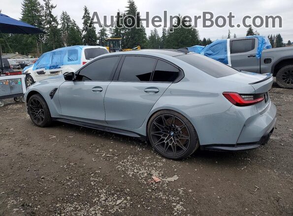 WBS43AY09NFL67236 2022 BMW M3 Gray Tył lewy