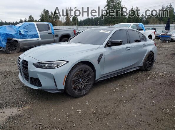 WBS43AY09NFL67236 2022 BMW M3 Gray Przód lewy