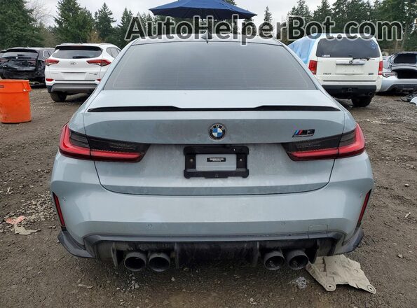 WBS43AY09NFL67236 2022 BMW M3 Gray Widok z tyłu
