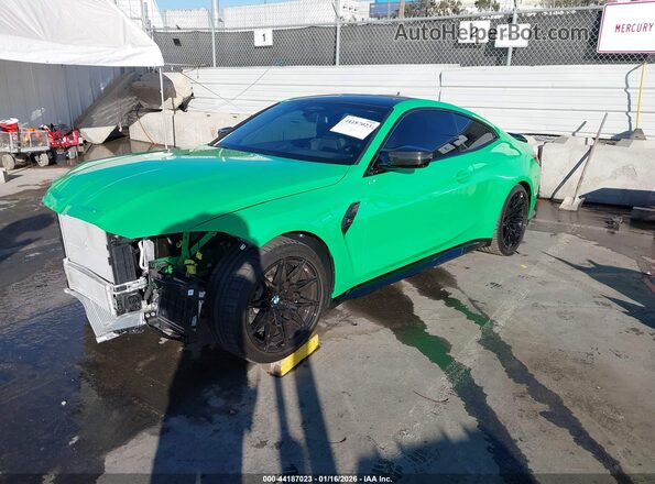 WBS43AZ03RCP96796 2024 BMW M4 Зеленый Передняя левая четверть