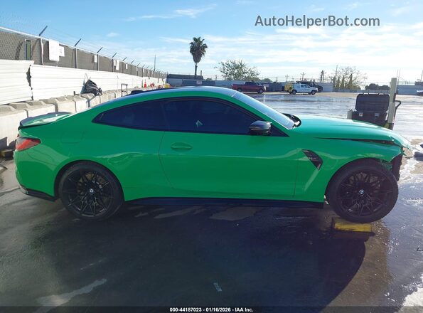 WBS43AZ03RCP96796 2024 BMW M4 Зеленый Панорамный вид салона 360°