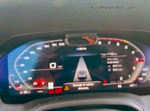 WBS43AZ07PCL18037 2023 BMW M4 Зеленый Вид щитка приборов