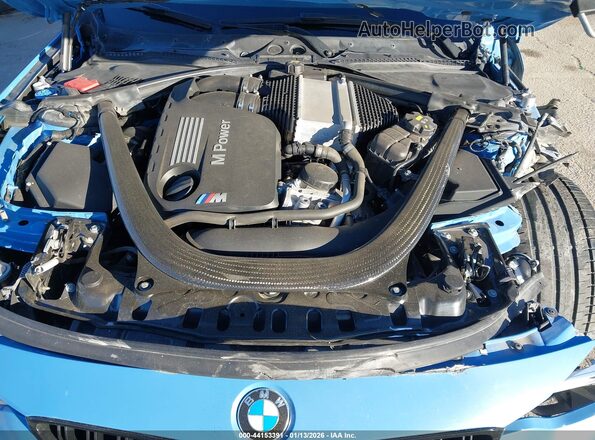 WBS4Y9C53KAG67188 2019 BMW M4 Light Blue Вид сзади