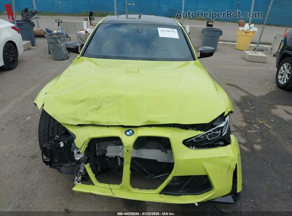 WBS53AY03NFM89739 2022 BMW M3 Желтый Вид задней части салона