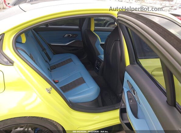 WBS53AY03NFM89739 2022 BMW M3 Желтый Вид наклейки с VIN-кодом