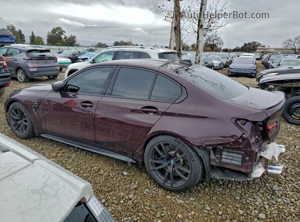 WBS53AY0XNFM21700 2022 BMW M3 Purple Trasero izquierdo