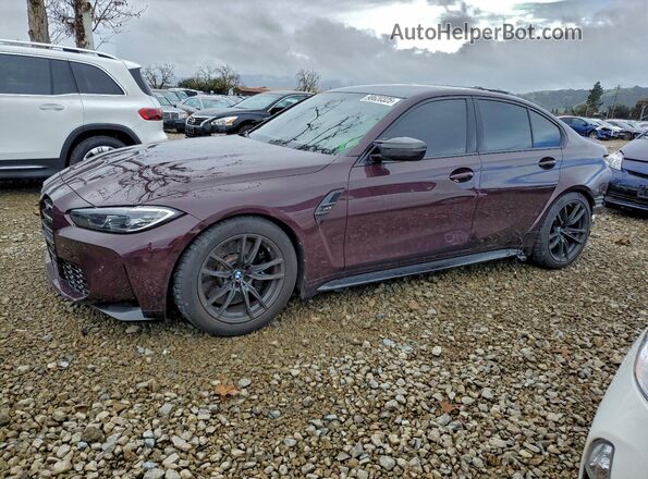 WBS53AY0XNFM21700 2022 BMW M3 Purple Vista tres cuartos delantera izquierda