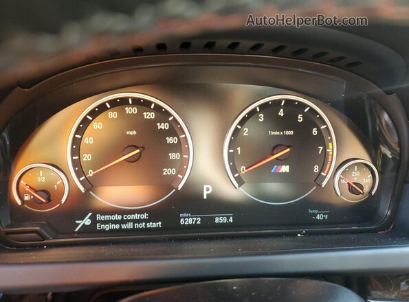 WBS6E9C53GG437198 2016 BMW M6 White Вид щитка приладів