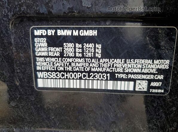 WBS83CH00PCL23031 2023 BMW M5 Черный Вид подкапотного пространства