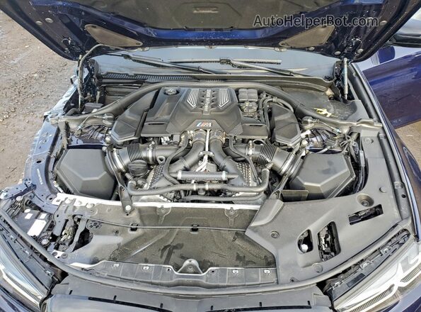 WBS83CH04PCN22583 2023 BMW M5 Синий Вид задней части салона
