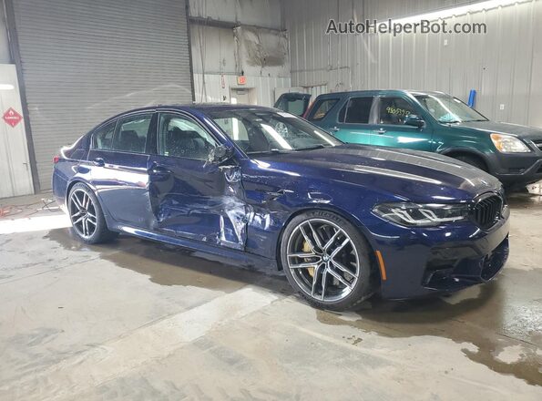 WBS83CH07MCF44432 2021 BMW M5 Синий Передняя правая четверть