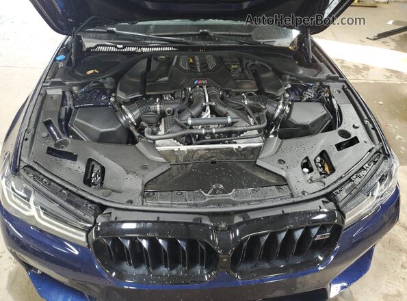 WBS83CH07MCF44432 2021 BMW M5 Синий Вид задней части салона