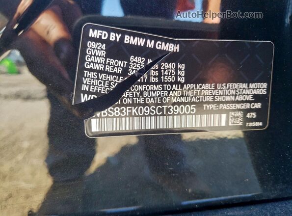 WBS83FK09SCT39005 2025 BMW M5 Черный Вид подкапотного пространства